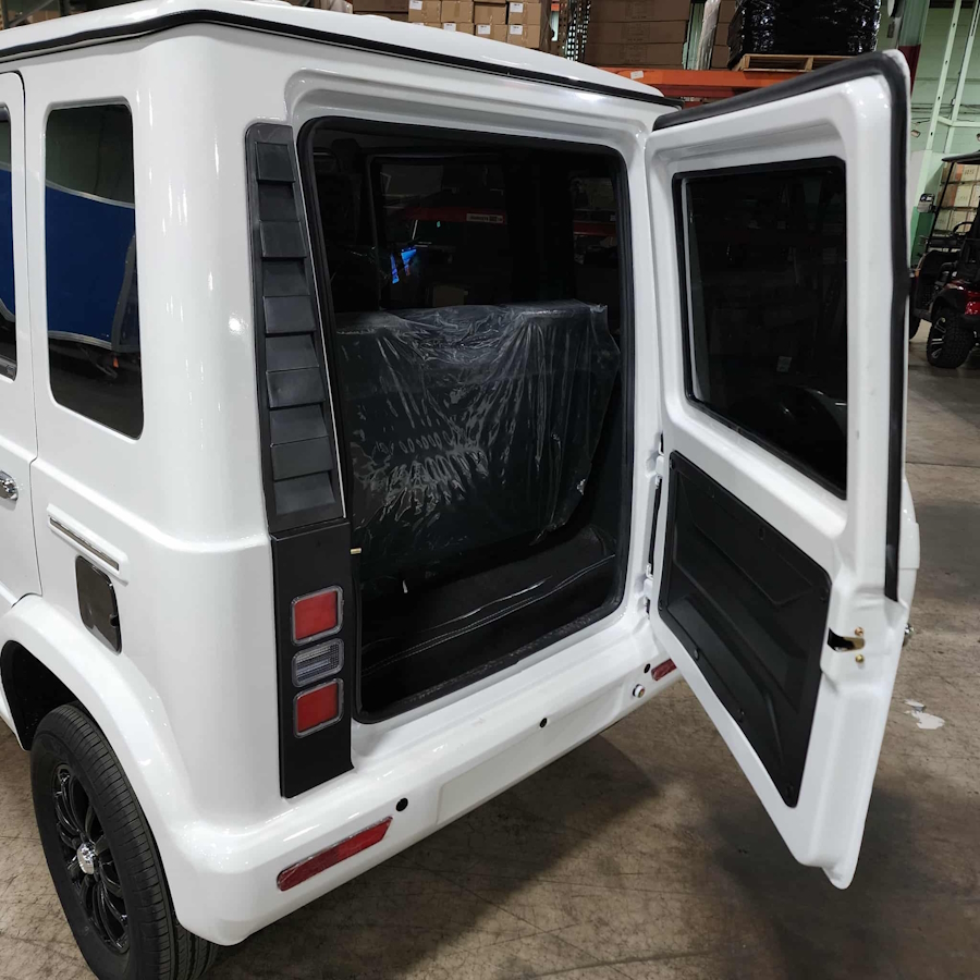 Coco Boxer Electric Golf Cart LSV 4 Passenger Low Speed Vehicle With AC & Heat – WHITE - Image 13