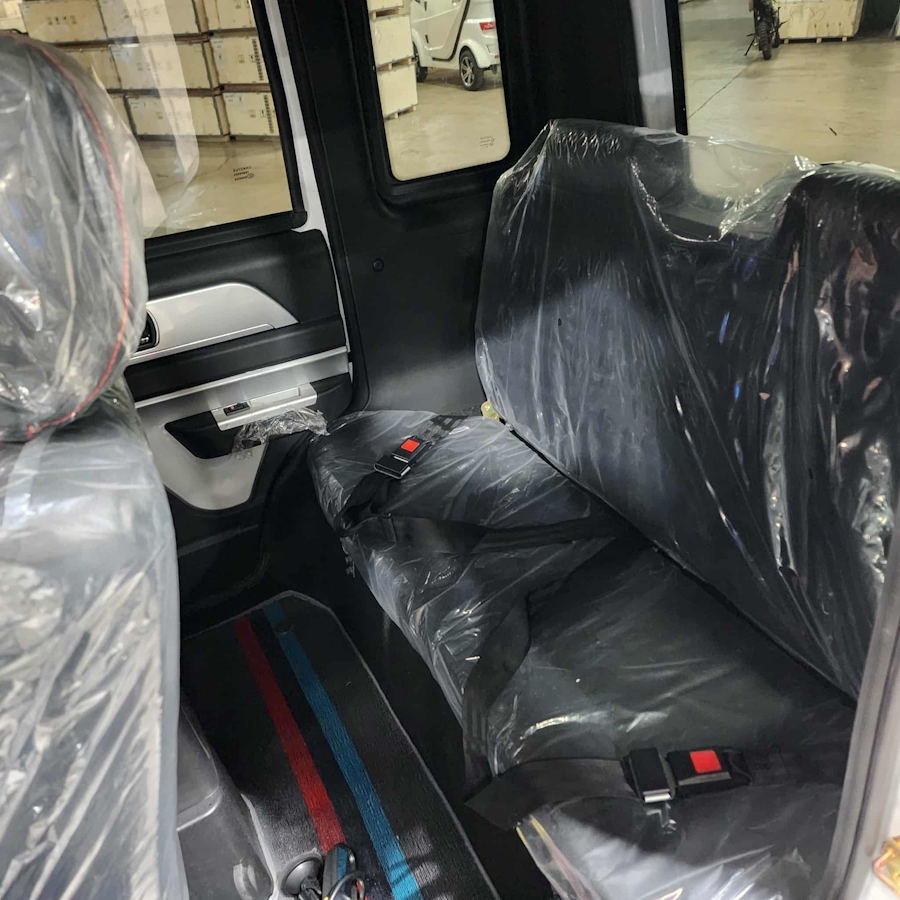 Coco Boxer Electric Golf Cart LSV 4 Passenger Low Speed Vehicle With AC & Heat – WHITE - Image 14