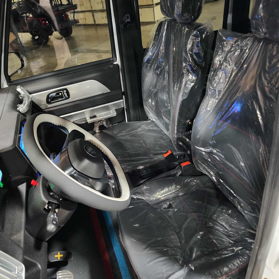 Coco Boxer Electric Golf Cart LSV 4 Passenger Low Speed Vehicle With AC & Heat – WHITE - Image 15