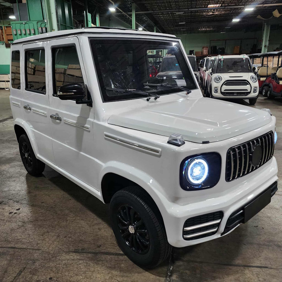 Coco Boxer Electric Golf Cart LSV 4 Passenger Low Speed Vehicle With AC & Heat – WHITE - Image 2