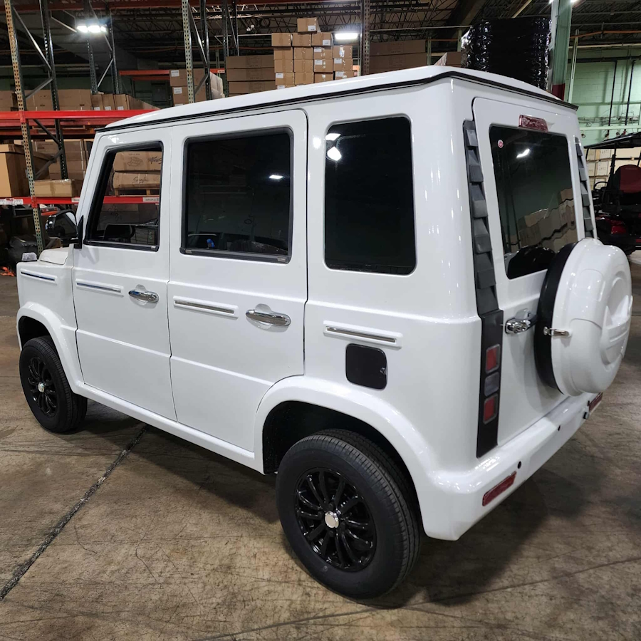 Coco Boxer Electric Golf Cart LSV 4 Passenger Low Speed Vehicle With AC & Heat – WHITE - Image 6